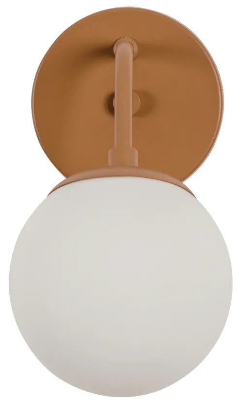 Arandela Pipoca 12X21X16Cm 1Xg9 / Globo Ø12Cm | Usina 16741/1 (OC-M Ocre Metálico, CLEAR)