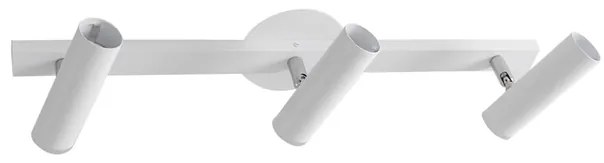 Spot Sobrepor Para Trilhos Tubo Gu10 4W Branco Fosco