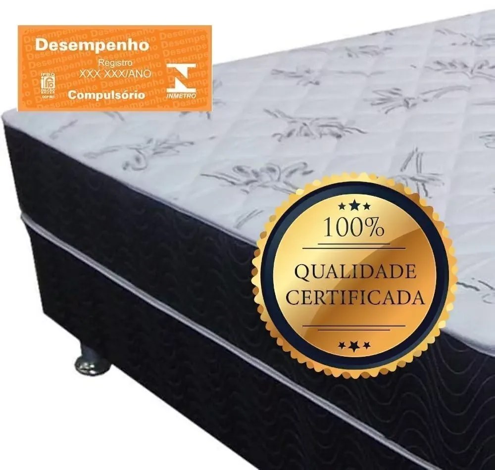Cama Box Solteiro Conjugado Espuma Ortopédica Unibox Selado 88X188 Ort...