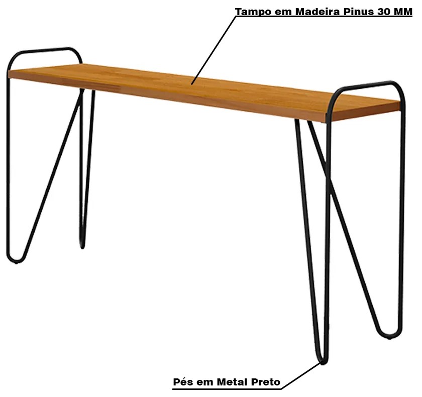 Aparador Decorativo Sala de Estar Lourenço Castanho G37 - Gran Belo