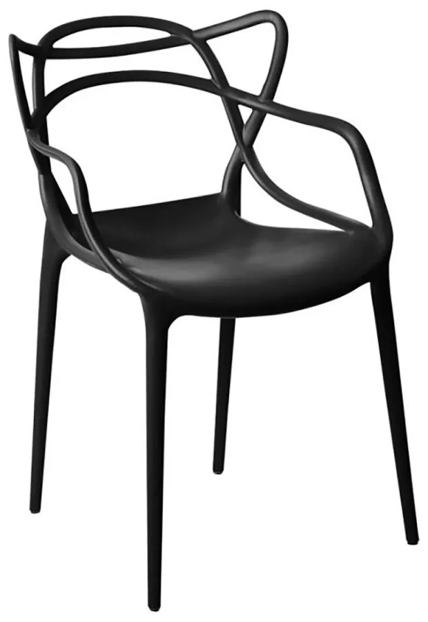 Kit 04 Cadeiras Allegra Preto e 01 Mesa de Jantar 04 Lugares Jade 90 cm Natural Base Metálica Industrial Preto - D'Rossi