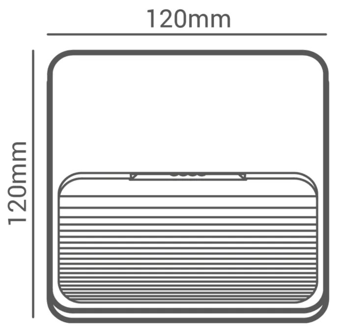 Balizador Fit Sobrepor 2W Led 3000K Ip65 Branco 12X12X1,2Cm | Opus Dn... (Branco)