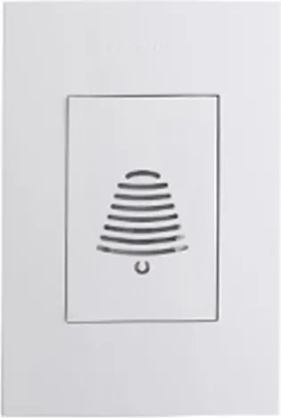 Campainha Cigarra Embutir Branca 4X2 Com Placa Inova Pro