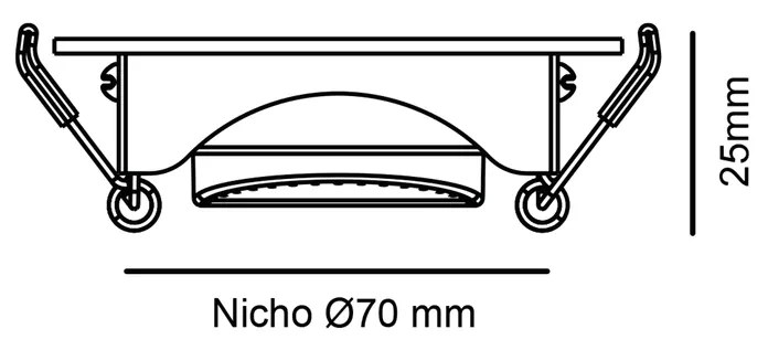 Spot De Embutir Redondo 5W 3000K Led Bivolt Ø8,6X2,5Cm | Opus Eco 3272...
