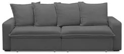 Sofá Retrátil Reclinável 3 Lugares 195cm Roma F05 Veludo Grafite - Mpo