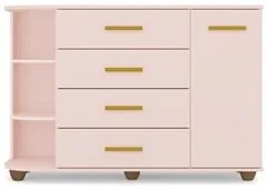Cômoda Infantil com Cantoneira e 4 Gavetas 100% MDF New Lorena Rosê -
