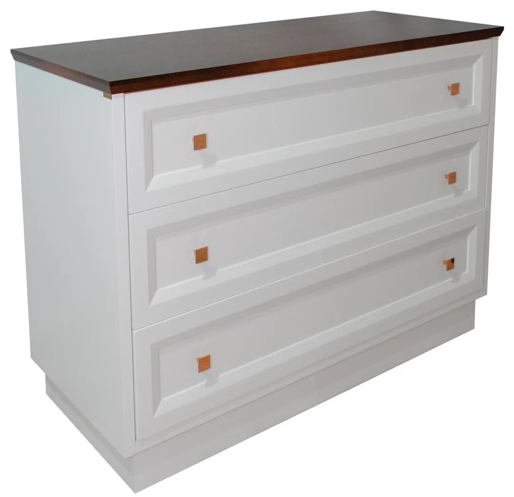 Cômoda Louvre - Branco com Tampo Vintage Clássico Kleiner