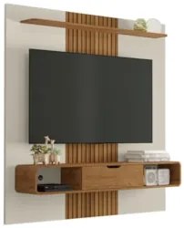 Painel TV 65 Pol Bancada Suspensa 158cm Lisboa Off/Naturalle - Bechara