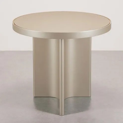 Mesa Lateral Magna Recouro Marfim Base Champagne - 78253 Sun House
