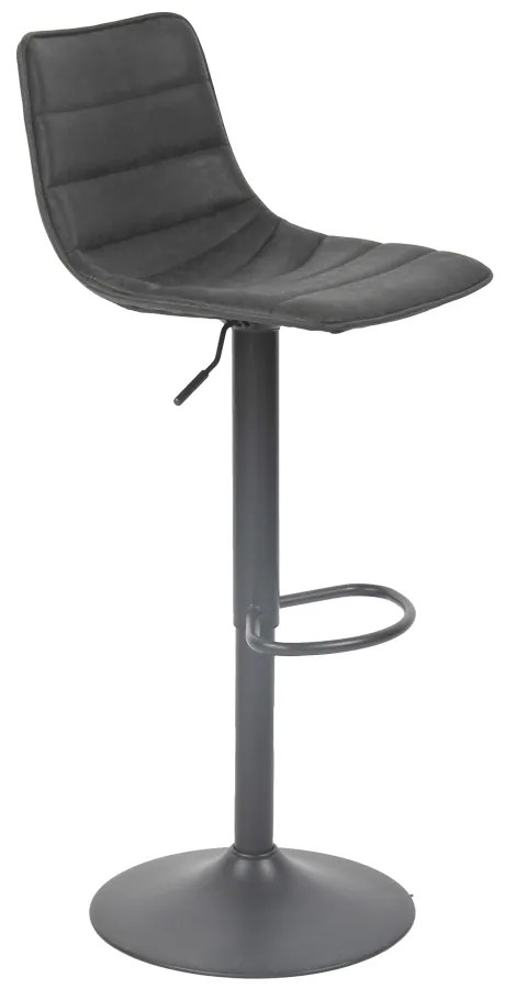Banqueta Alta Bete Preto Base Giratória de Metal Preto - D'Rossi