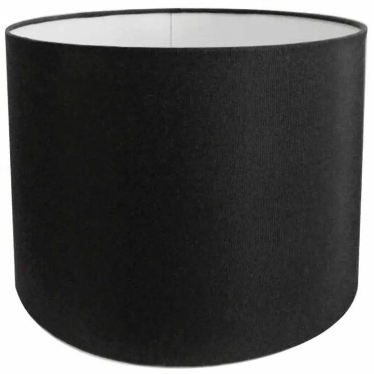 Cúpula Abajur Cilíndrica Cp-7017 Ø40x21cm Preto