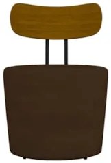 Kit 2 Poltronas Decorativas Redondas 53cm Le Moon Z32 Veludo Marrom -