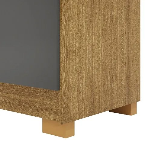 Guarda Roupa Com Espelho Elegance 6 Portas Nature/Alasca - Vila Rica Móveis