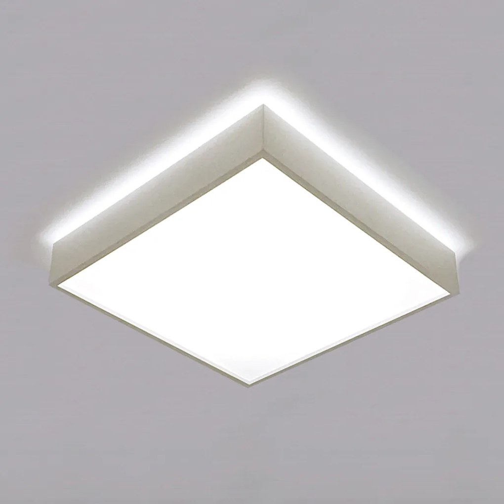 Plafon Mold Quadrado 43,5X43,5X9,2Cm Led 56W Bivolt - Usina 19710/48 (OL-F - Verde Oliva Fosco, 3000k)