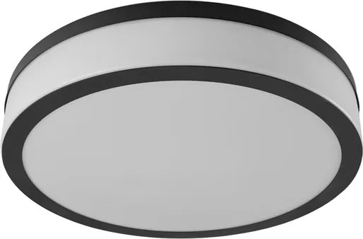 Plafon Sobrepor Redondo Aluminio Santorini - PRETO