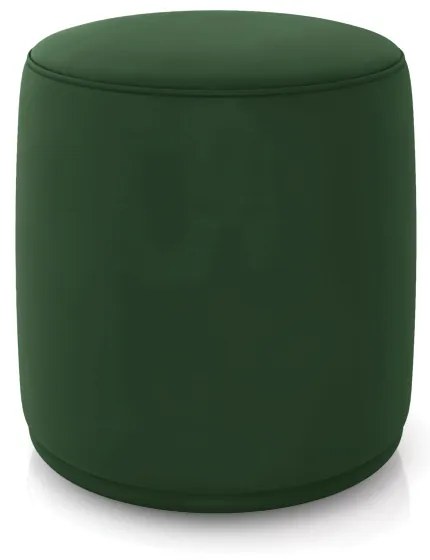 Puff Redondo Orgânico para Sala Malu Veludo M11 - D'Rossi - Verde