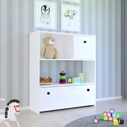 Estante Infantil Organizadora Com Nichos 2 Gavetas Cindy L03 Branco -