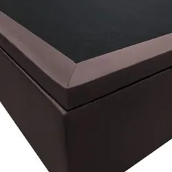 Base Box Baú para Cama Casal 138x188cm Liz S05 Sintético Marrom - Mpoz