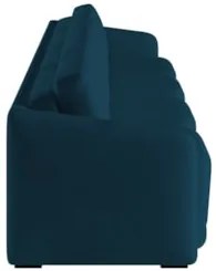 Sofá Cama Casal para Sala 396cm Polska Z08 Veludo Azul - Mpozenato
