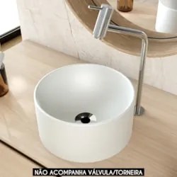 Cuba Pia Para Banheiro Redonda 30cm Celine C08 Cinza - Mpozenato