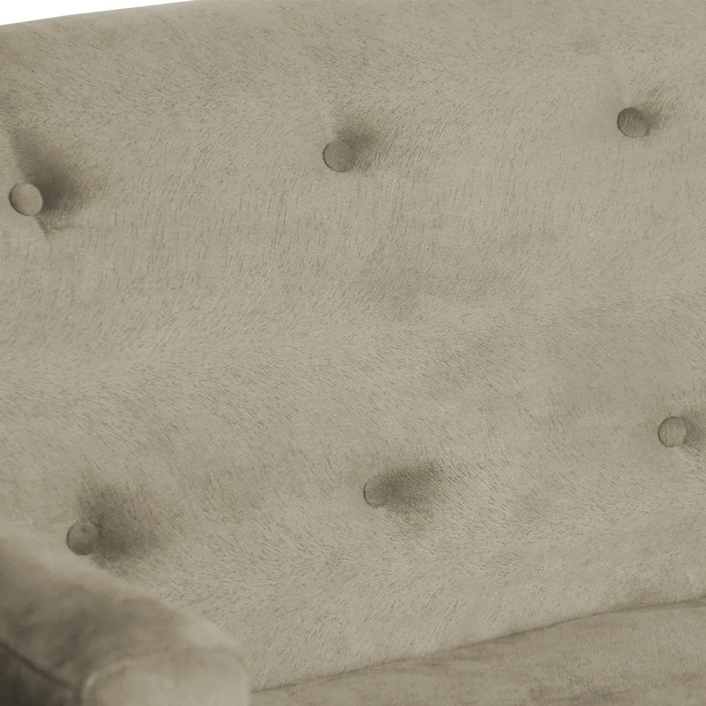 Namoradeira Bruna 1,20 m 2 Lugares Pés Palito Suede Nude