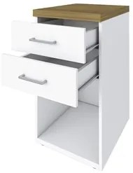 Conjunto Escritório Home Office 4 Peças Sharp A06 Olmo/Branco - Mpozen