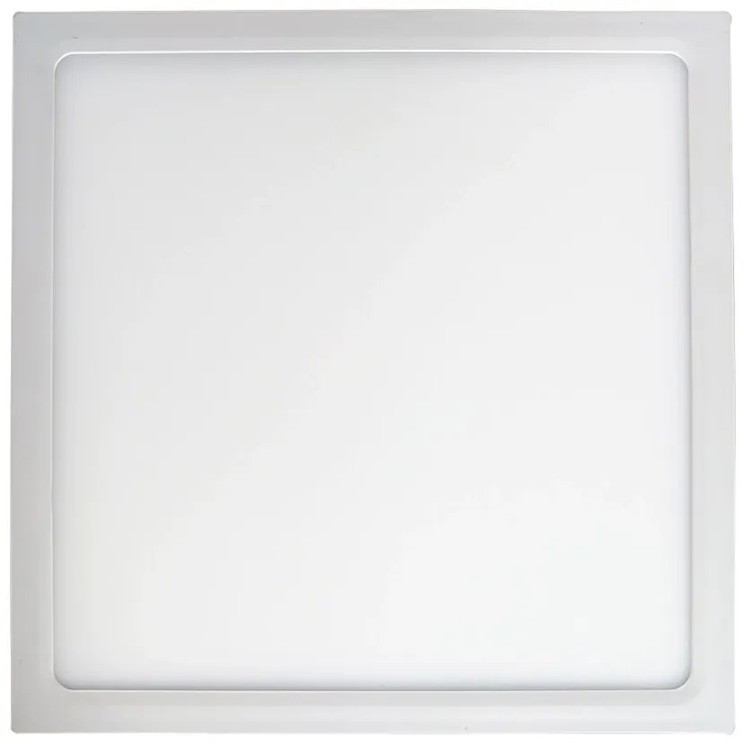 Luminária De Sobrepor Quadrado 24W 6500K Led Bivolt 30X30X4Cm Plafon |... (Branco)