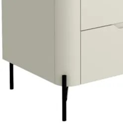 Cômoda Quarto 97cm Solteiro 3 Gavetas Becca Luna/Preto I06 - Mpozenato