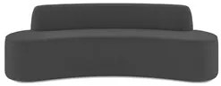 Sofá 3 Lugares para Sala de Estar Living 210cm Koane D06 Veludo Cinza