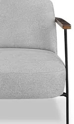 Poltrona para Sala Pés Metálicos Ellen S06 Boucle Cinza - Mpozenato