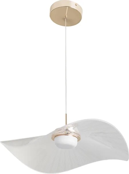Pendente Led Alum&amp;#xED;nio Dourado 10w 3000k Sapporo