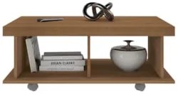 Mesa de Centro 90cm Para Sala Tamburato 50mm Kael Cinamomo A09 - Mpoze