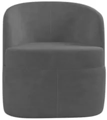 Kit 2 Poltronas Giratória Decorativa para Sala Dandara Z08 Veludo Cinz
