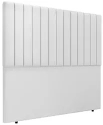 Cabeceira Cama Box Queen 160cm Estofada Plutus Sintético Branco Z04 -