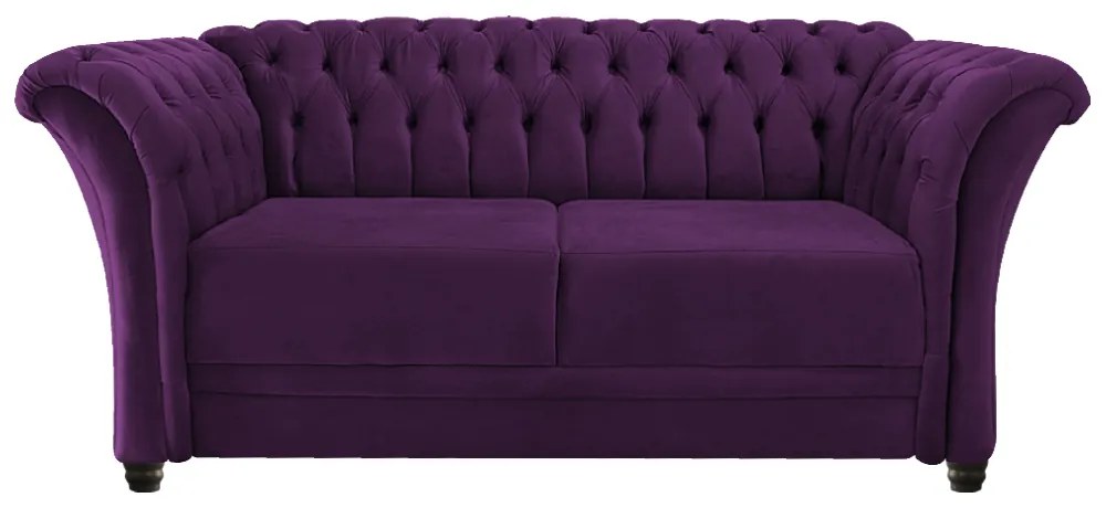 Namoradeira Chesterfield Sofia Suede Roxo - ADJ Decor