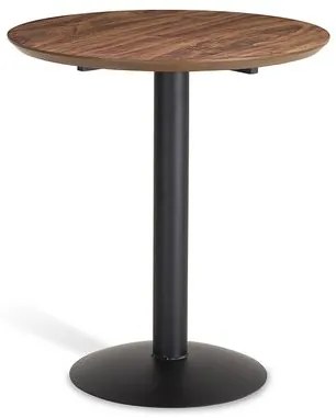 Mesa Jack com Tampo MDF Tabaco Base Aco Preta 68 cm (DIAM) - 55746 Sun House