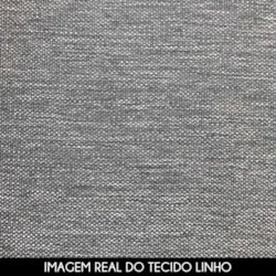 Cama Casal 140cm Com Cabeceira Many Z37 Linho Cinza - Mpozenato