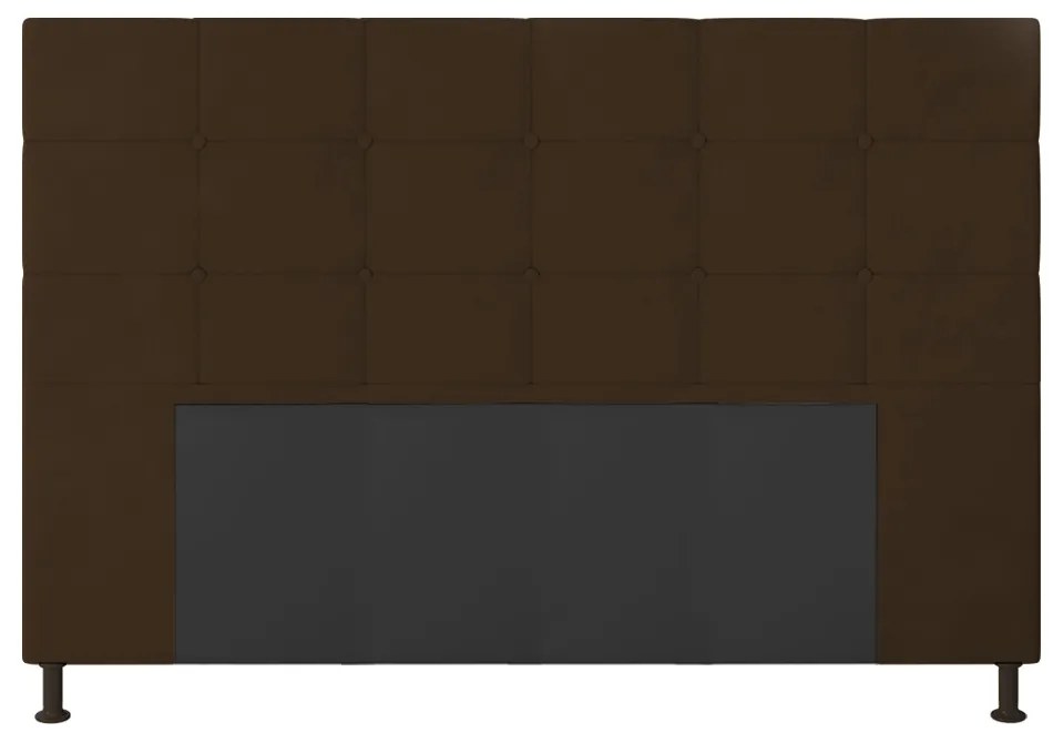 Cabeceira Stambul Para Cama Box Queen 160 cm Suede M11 - D'Rossi - Marrom