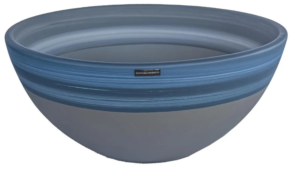 Vaso Fruteira M decorativo em Cerâmica - Lagunas Fosco  Kleiner