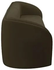 Sofá Living Decorativo 3 Lugares 252cm Meris Z32 Veludo Marrom - Mpoze