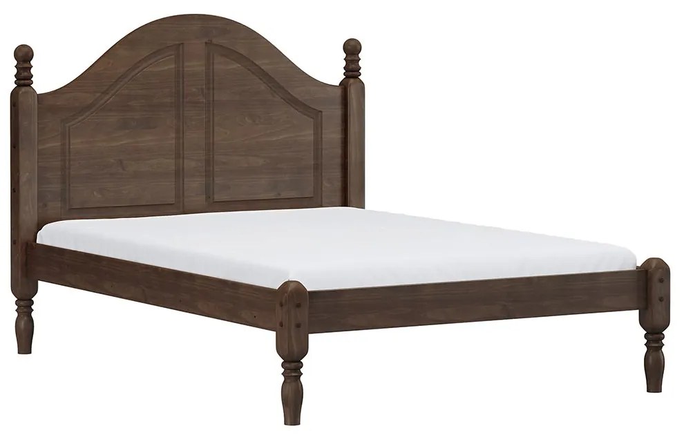 Cama de Casal Pés Toneados Madeira Maciça Naipe Café G74 - Gran Belo