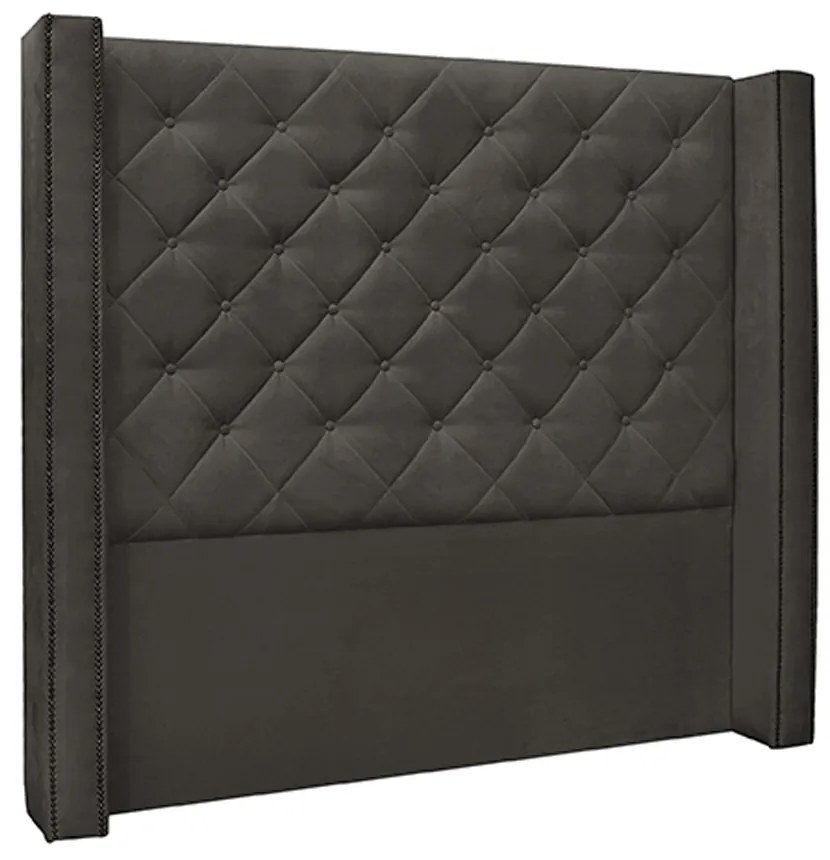 Cabeceira Decorativa King Size 2,19M Loewe Suede Cinza G63 - Gran Belo