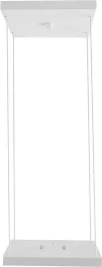 Kit Pendente Retangular Branco Para Plafon