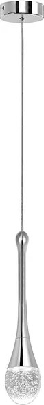 Pendente Led Aluminio Cristal 6W 3000K Lille - CROMADO
