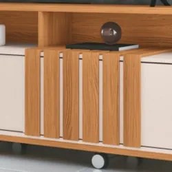 Rack Bancada de TV 60 Pol 160cm Essenza Cinamomo/Off - HB Móveis