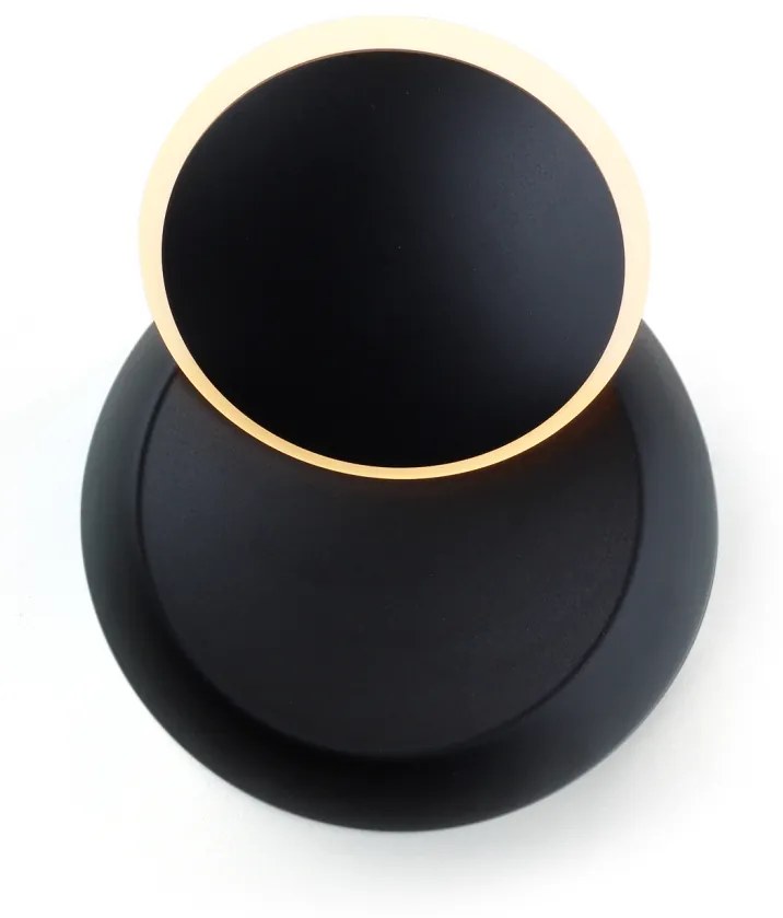 Arandela Moon Ø14Cm Led 5W 3000K Bivolt / Preto |S&l Iluminação 2004/1... (Preto)