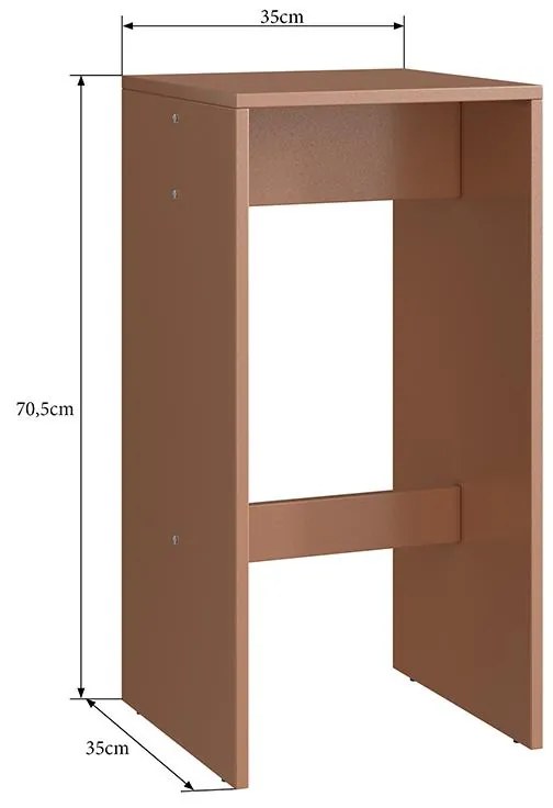 Conjunto Com 2 Banquetas Altas Multiuso Em Mdp - Ceramic