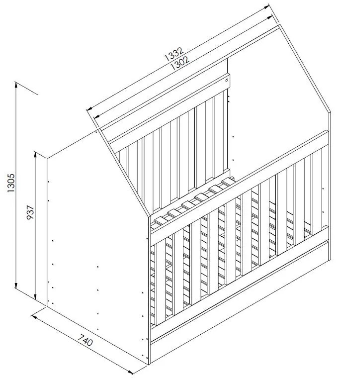 Berço Quarto Infantil Cama Montessori Meu Fofinho - Branco