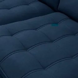 Sofá Retrátil Reclinável 3 Lugares 210cm Damy F05 Veludo Azul - Mpozen