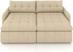 Sofá Retrátil 3 Lugares Para Sala 204cm Elios Couro Bege Z55 - Mpozena